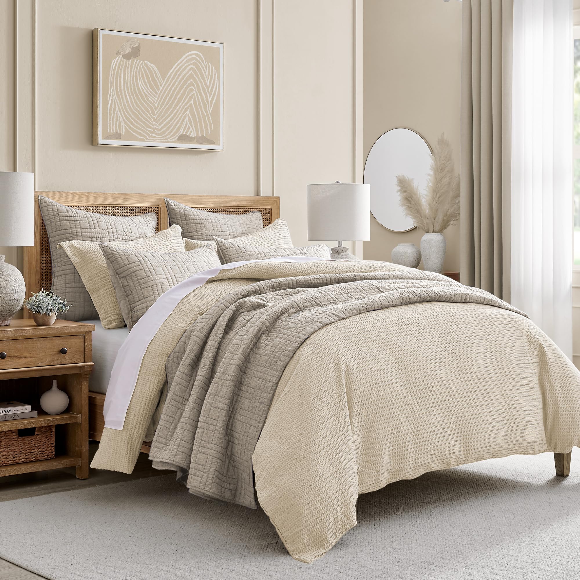 Amazon.com: Levtex Home Cloud Waffle King/Cal King Comforter Set